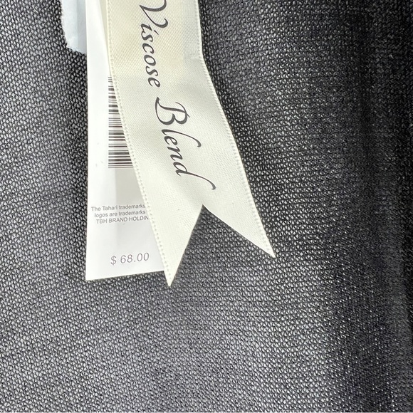 T Tahari Blouson Sleeve Long Cardigan in Black Size XS NWT (flaws) - Picture 4 of 10